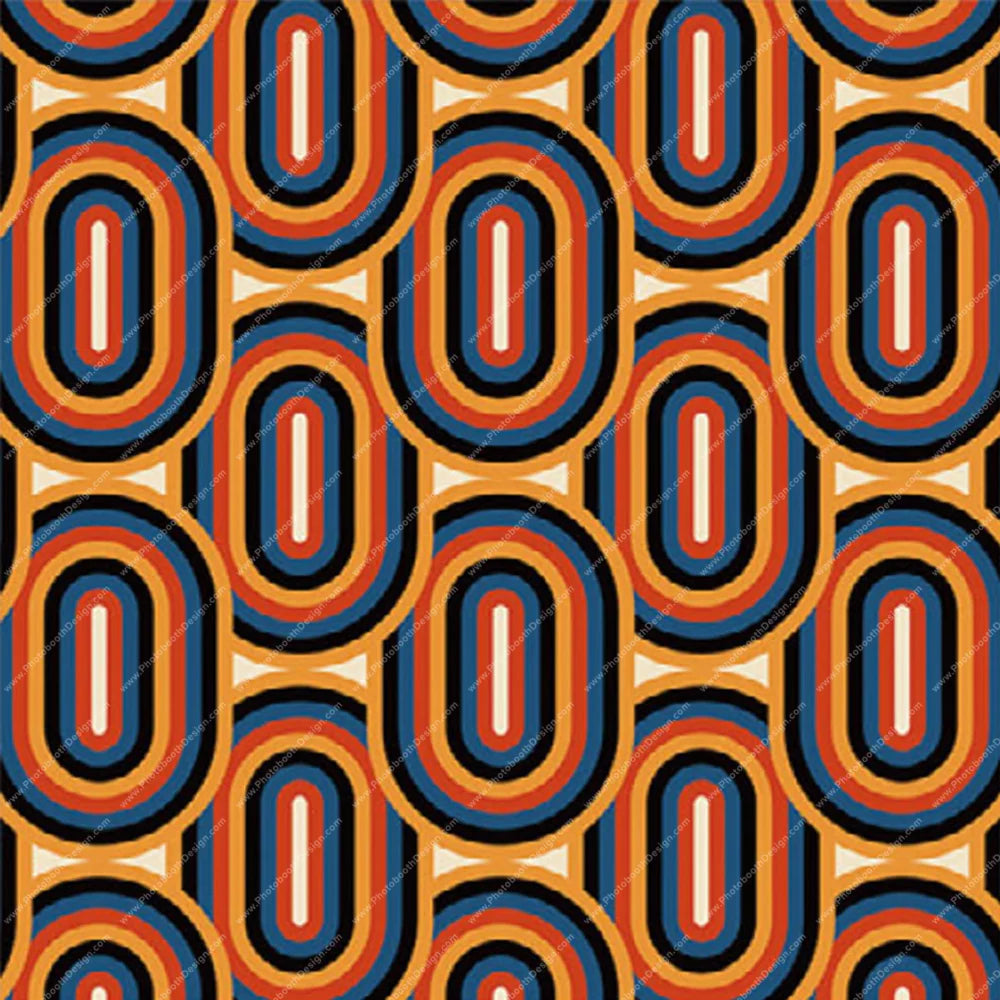 Retro Ovals 70s Groove – Pillow Cover Backdrop