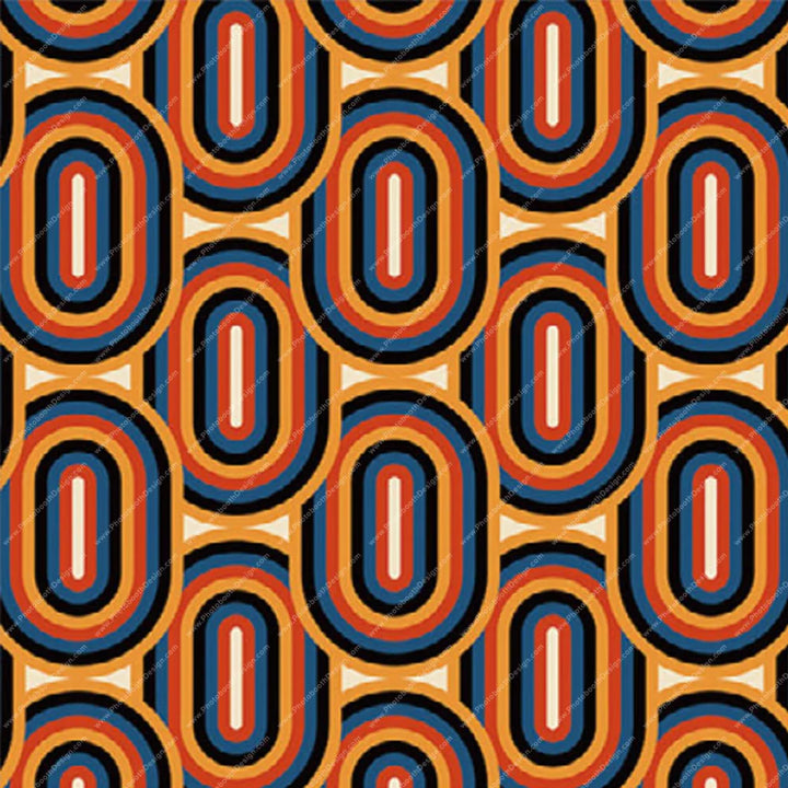 Retro Ovals 70s Groove – Pillow Cover Backdrop