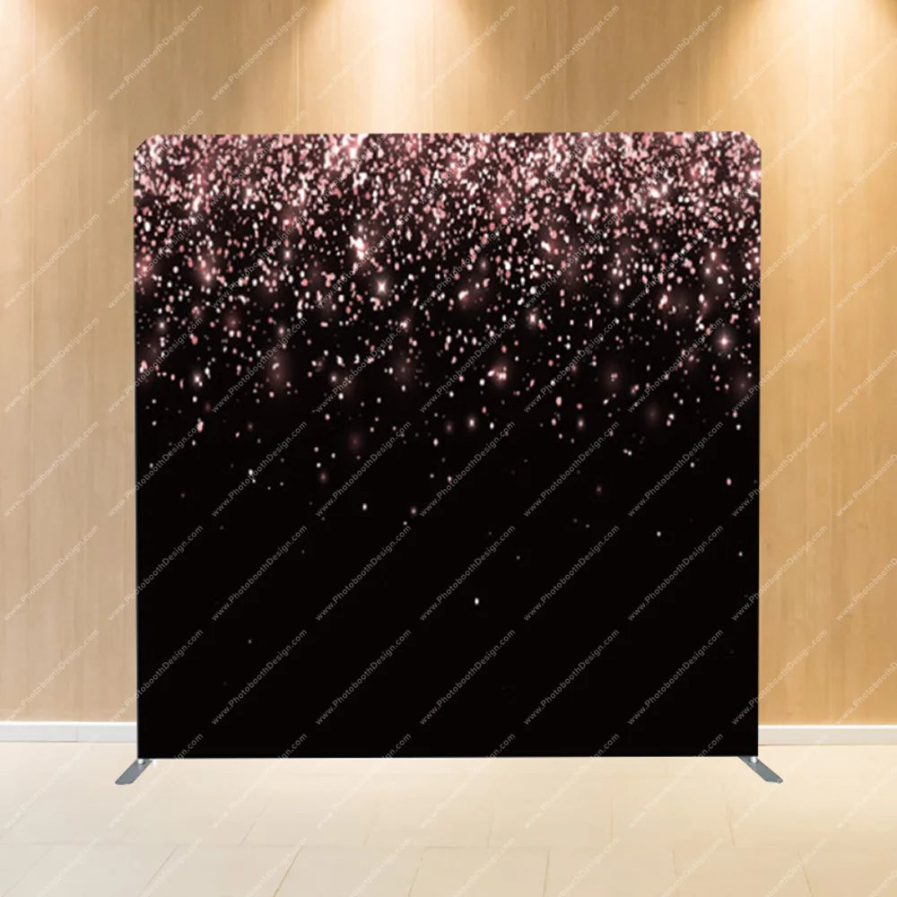 Rose‑Gold Glitter Falling – Pillow Cover Backdrop