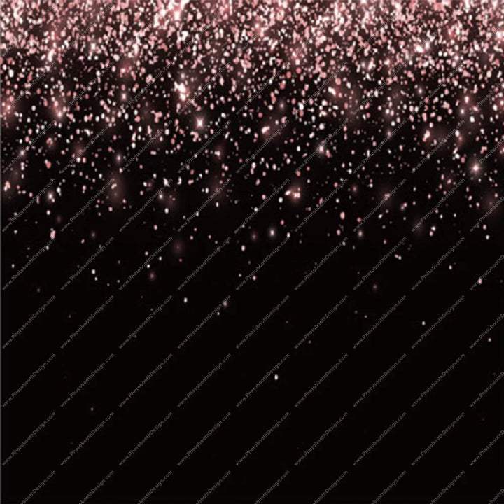 Rose‑Gold Glitter Falling – Pillow Cover Backdrop