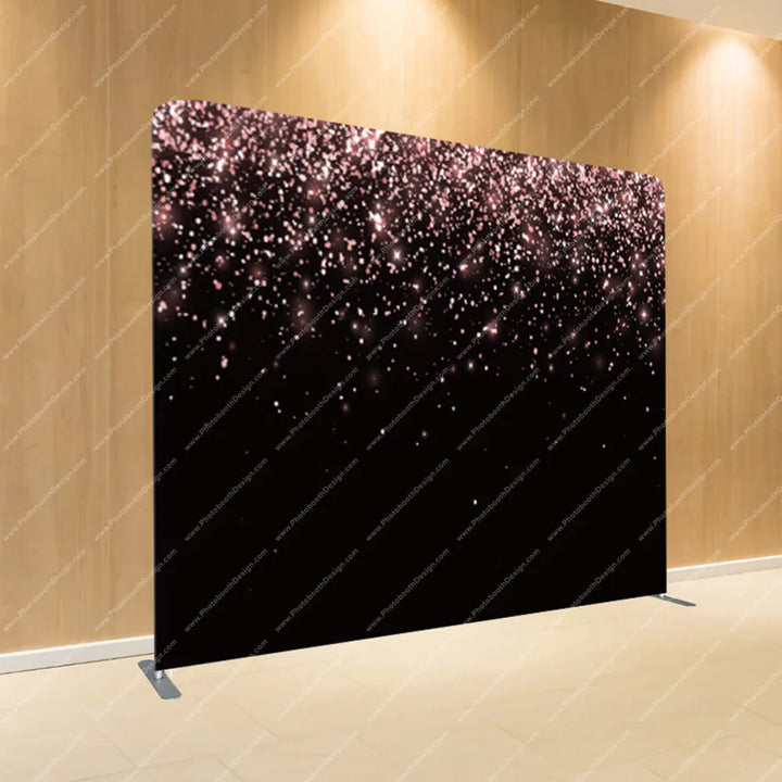 Rose‑Gold Glitter Falling – Pillow Cover Backdrop