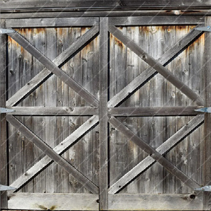 Rustic Barn Door Crossbeams - Pillow Cover Backdrop