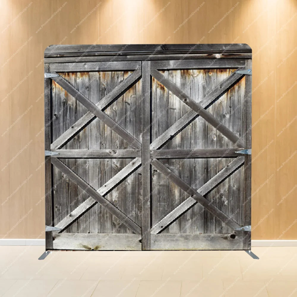 Rustic Barn Door Crossbeams - Pillow Cover Backdrop