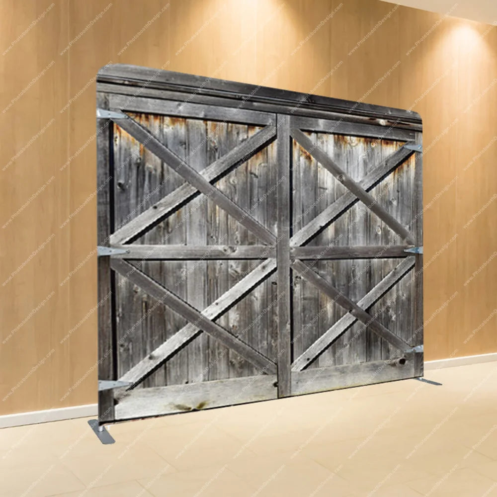 Rustic Barn Door Crossbeams - Pillow Cover Backdrop