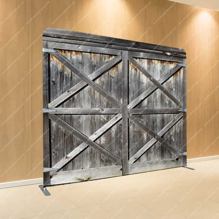 Rustic Barn Door Crossbeams - Pillow Cover Backdrop