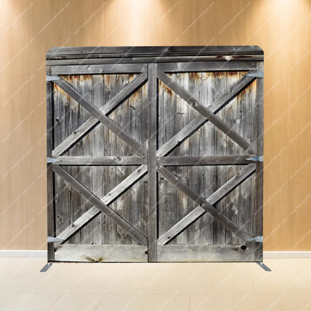 Rustic Barn Doors - Pillow Cover Backdrop Backdrops