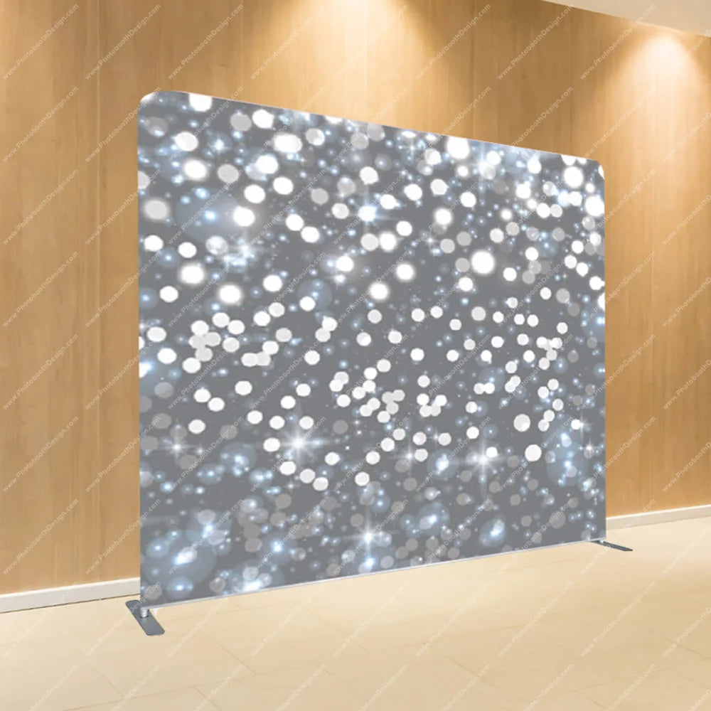 Silver Bokeh Glow – Pillow Cover Backdrop