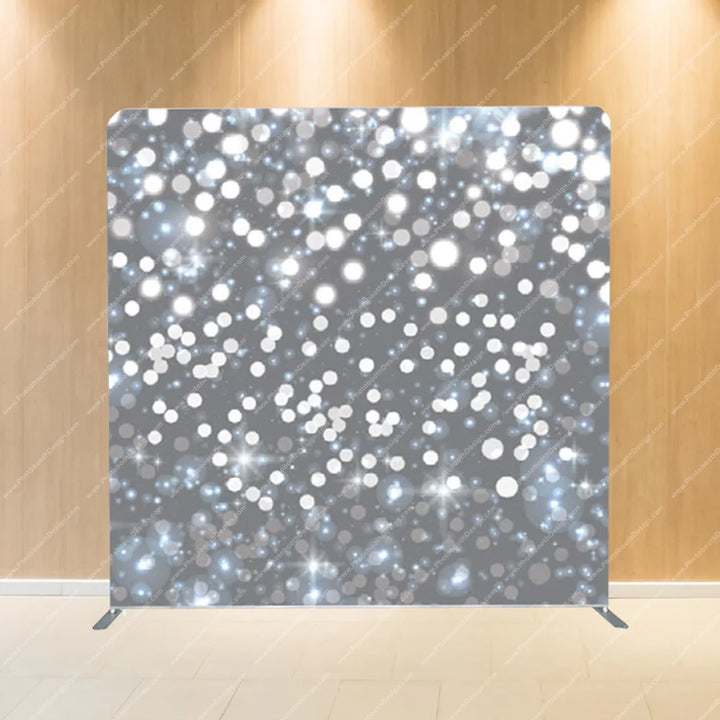 Silver Bokeh Glow – Pillow Cover Backdrop