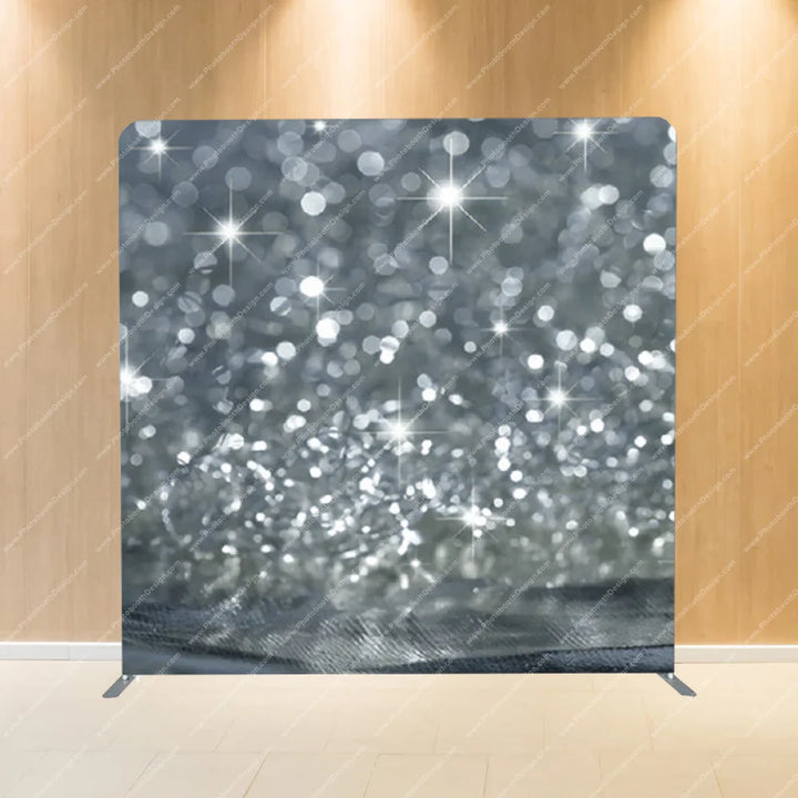 Silver Bokeh Sparkle - Pillow Cover Backdrop Backdrops