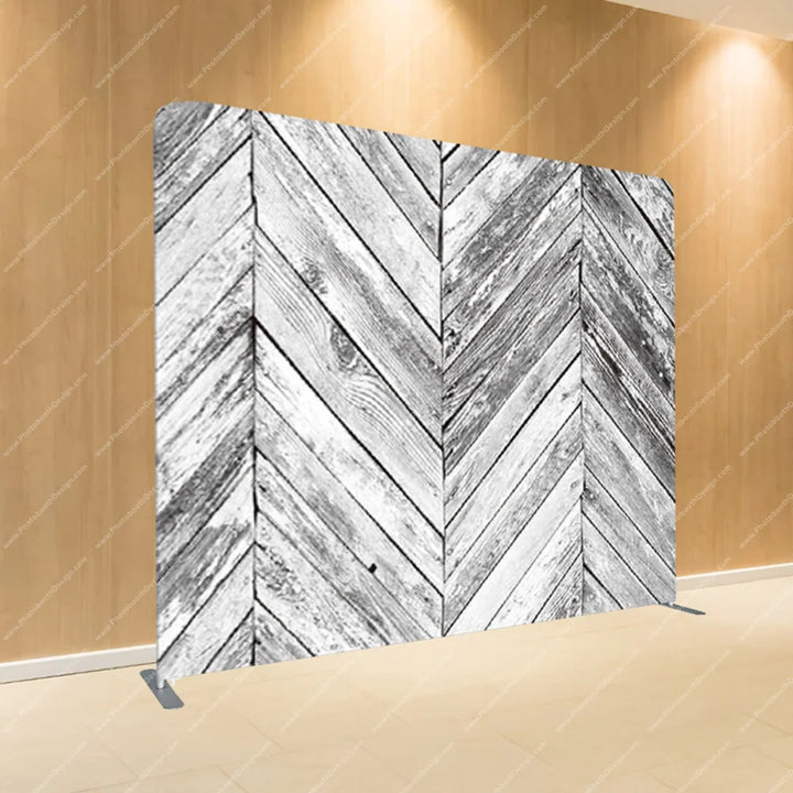 Silver Chevron Wood – Pillow Cover Backdrop