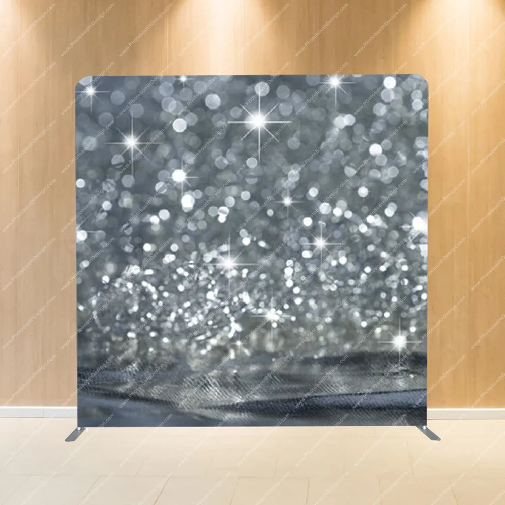 Silver Glitter Waterline – Pillow Cover Backdrop