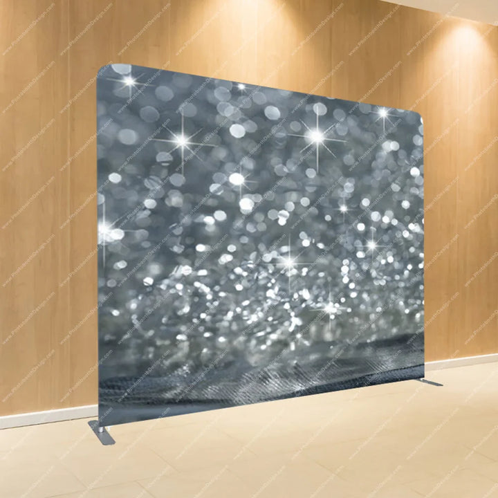 Silver Sparkle Surf – Pillow Cover Backdrop