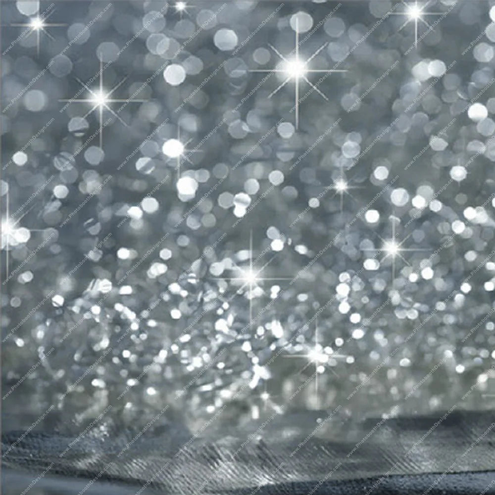 Silver Sparkle Surf – Pillow Cover Backdrop