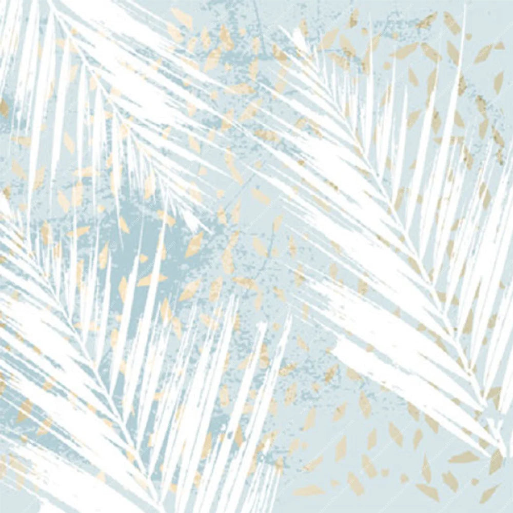 Sky Blue Palm Fronds – Pillow Cover Backdrop