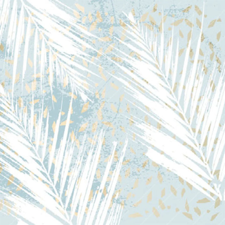 Sky Blue Palm Fronds – Pillow Cover Backdrop