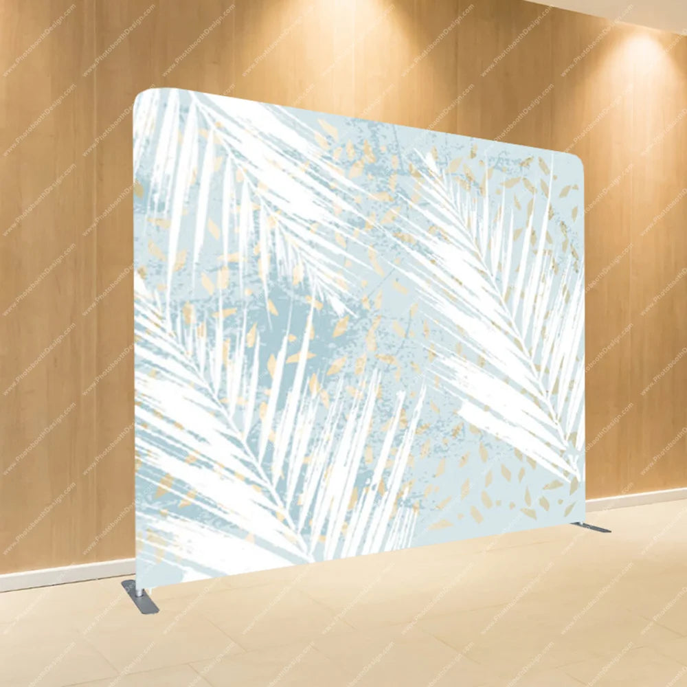 Sky Blue Palm Fronds – Pillow Cover Backdrop