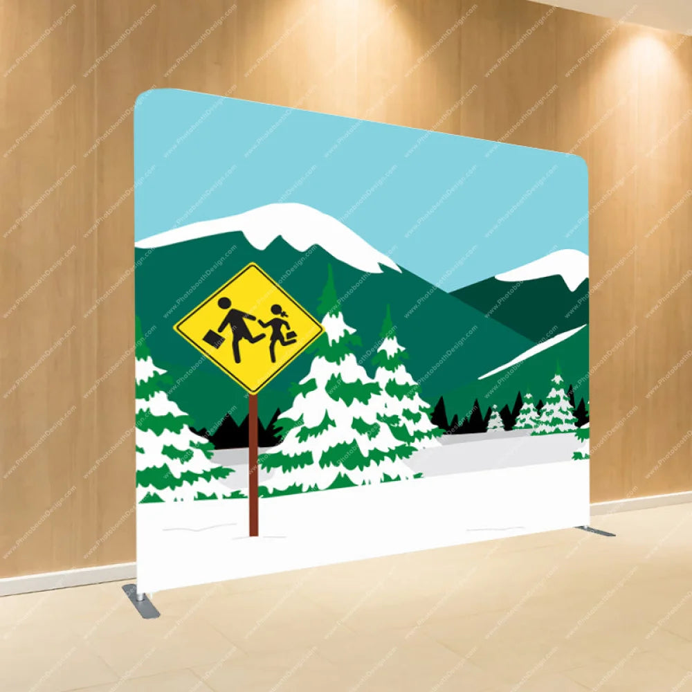 South Park Bus Stop - Pillow Cover Backdrop Backdrops