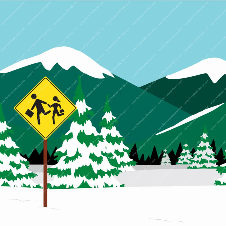 South Park Bus Stop - Pillow Cover Backdrop Backdrops