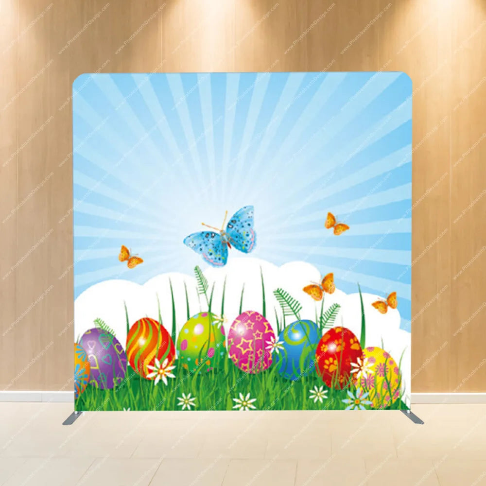 Springtime Eggs Meadow – Pillow Cover Backdrop