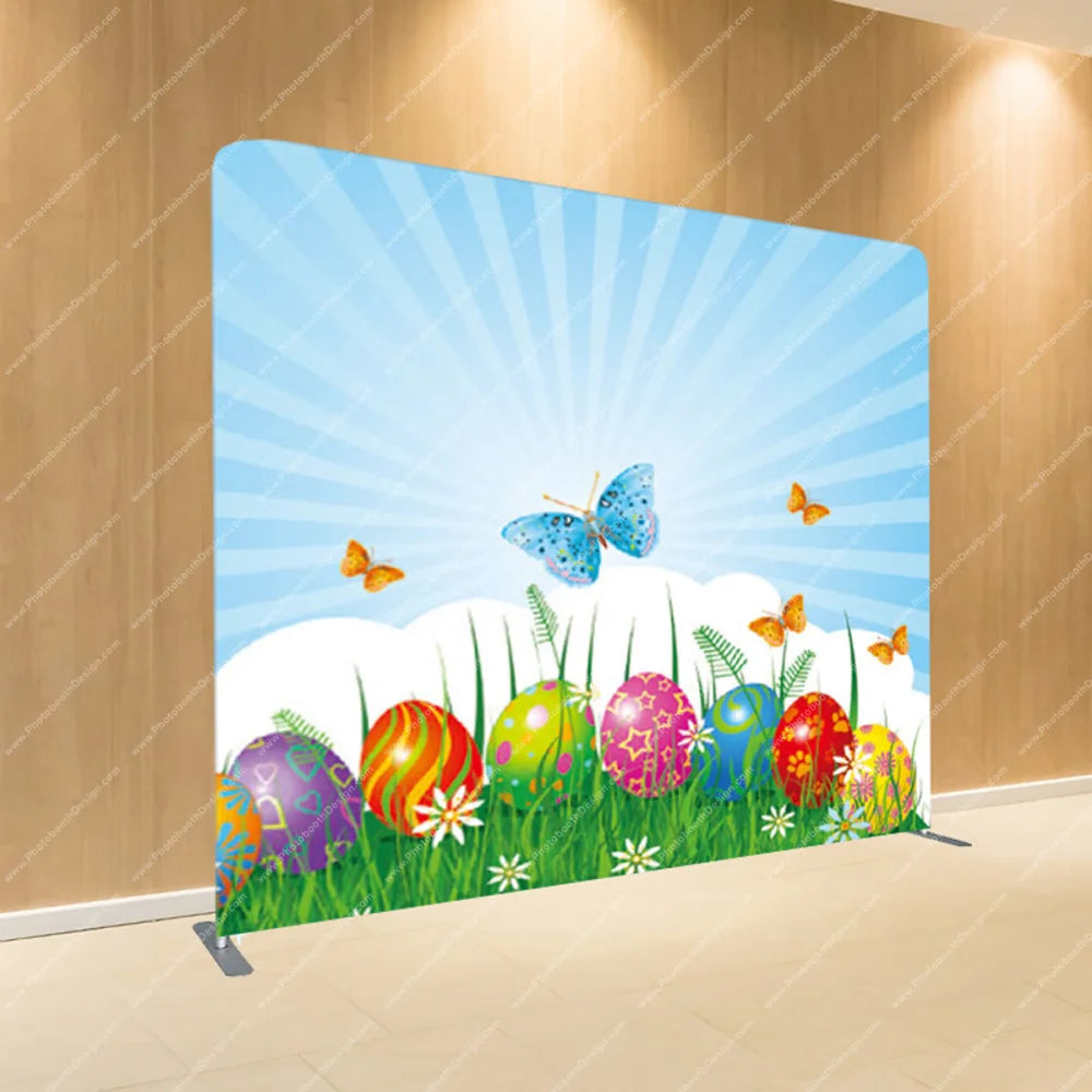 Springtime Eggs Meadow – Pillow Cover Backdrop