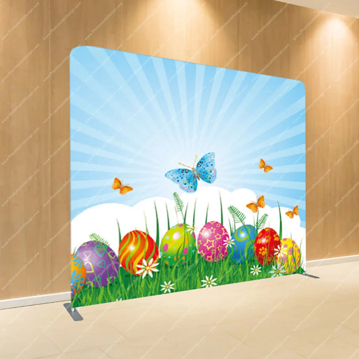 Springtime Eggs Meadow – Pillow Cover Backdrop