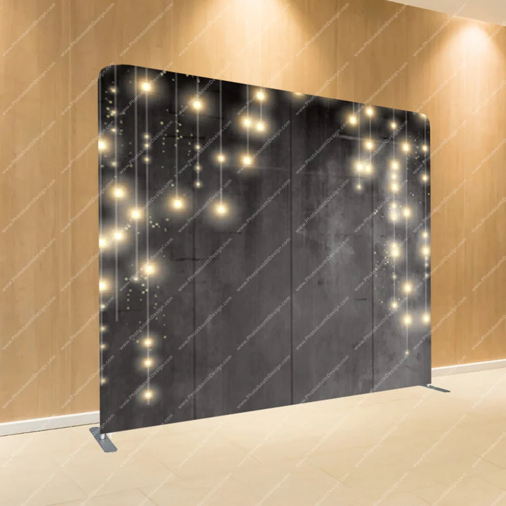 String Lights on Charcoal – Pillow Cover Backdrop