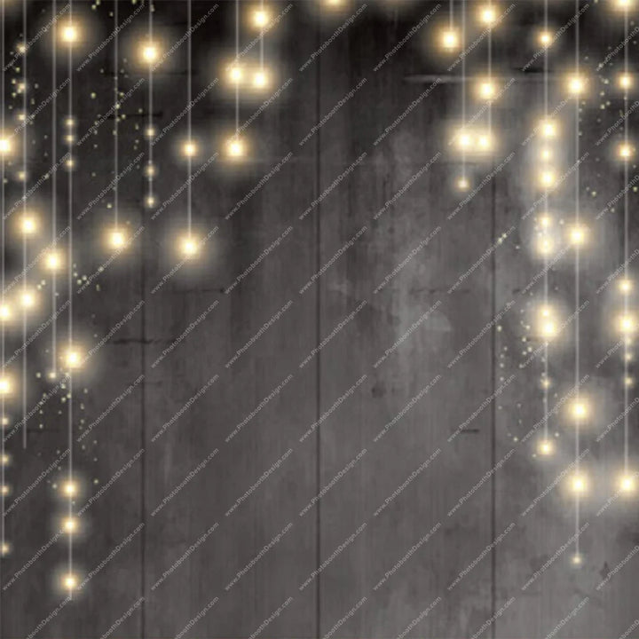 String Lights on Charcoal – Pillow Cover Backdrop