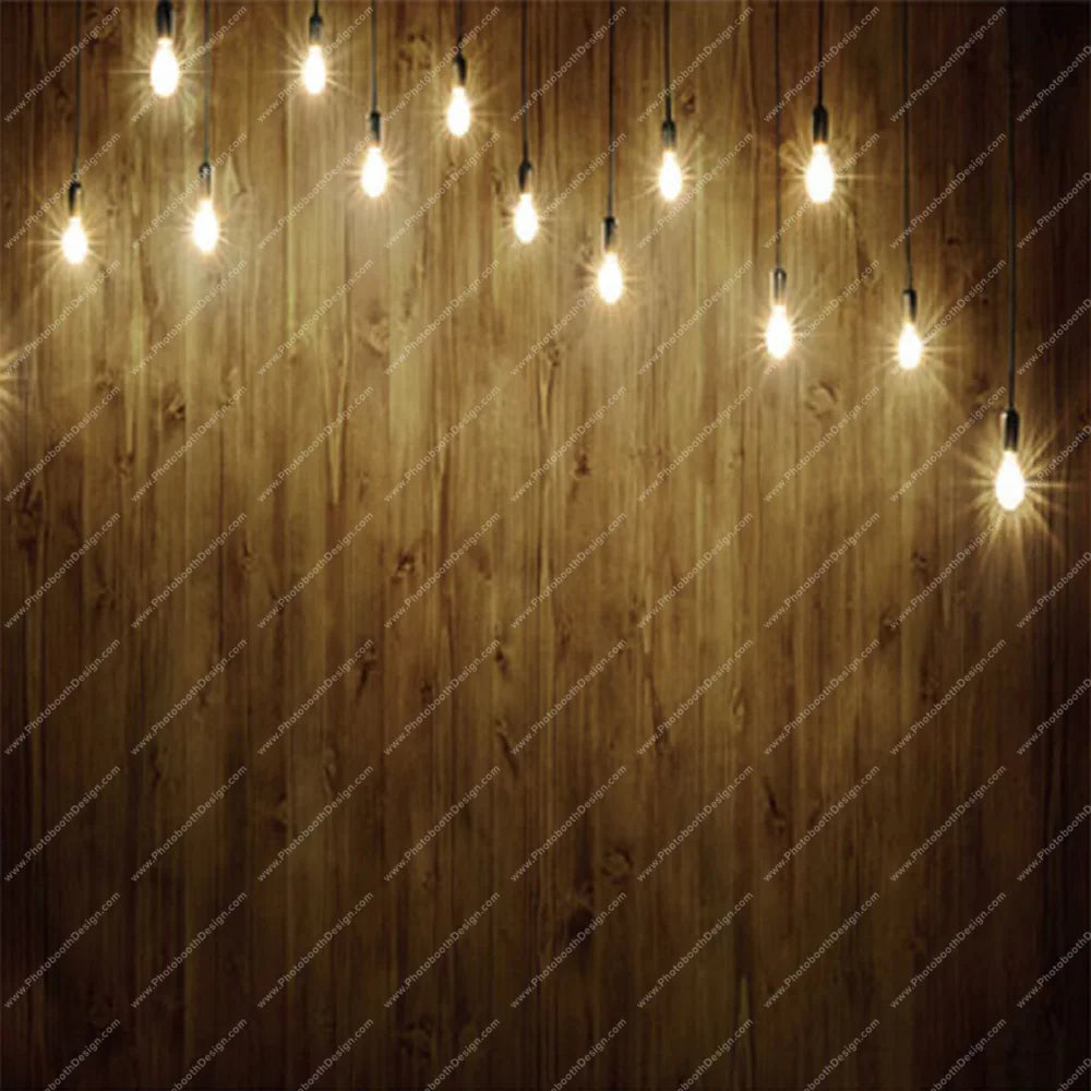 String Lights on Wood – Pillow Cover Backdrop