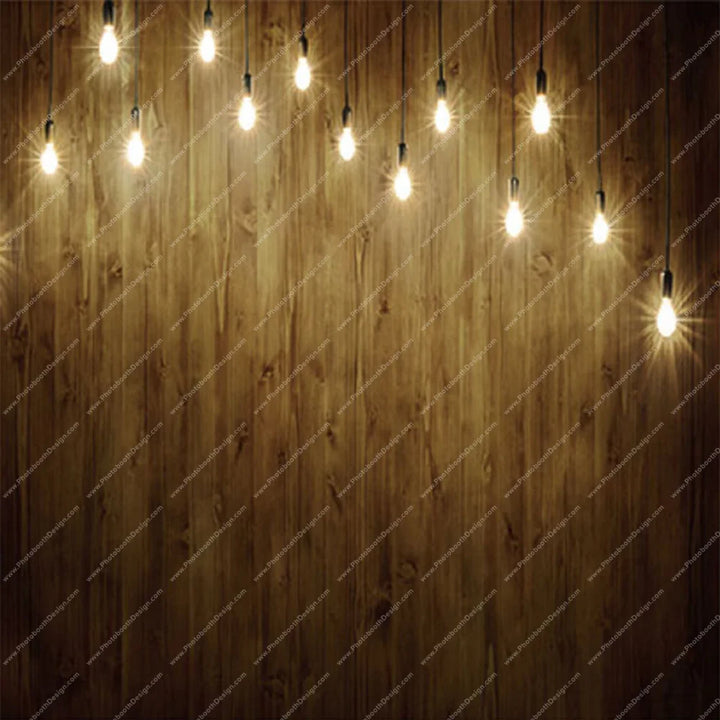 String Lights on Wood – Pillow Cover Backdrop