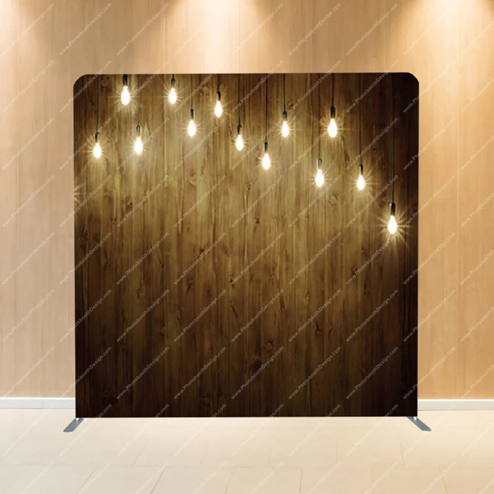 String Lights on Wood – Pillow Cover Backdrop