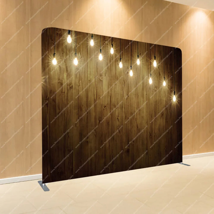 String Lights on Wood – Pillow Cover Backdrop