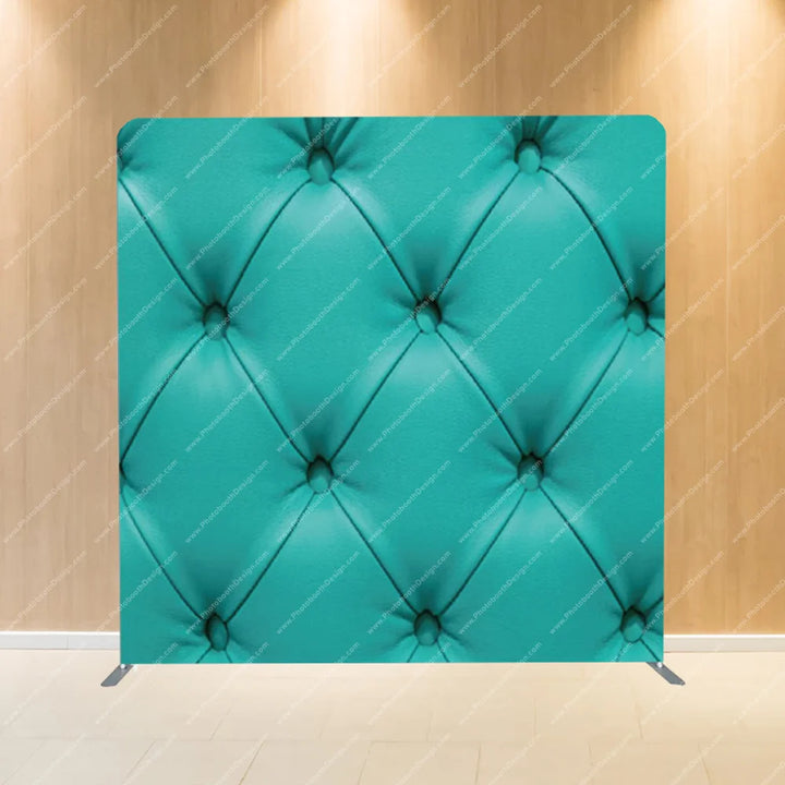 Teal Tufted Glam Wall - Pillow Cover Backdrop