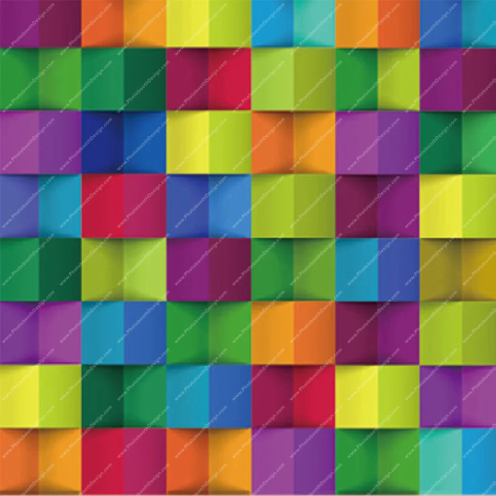 Techno Color Tiles – Pillow Cover Backdrop