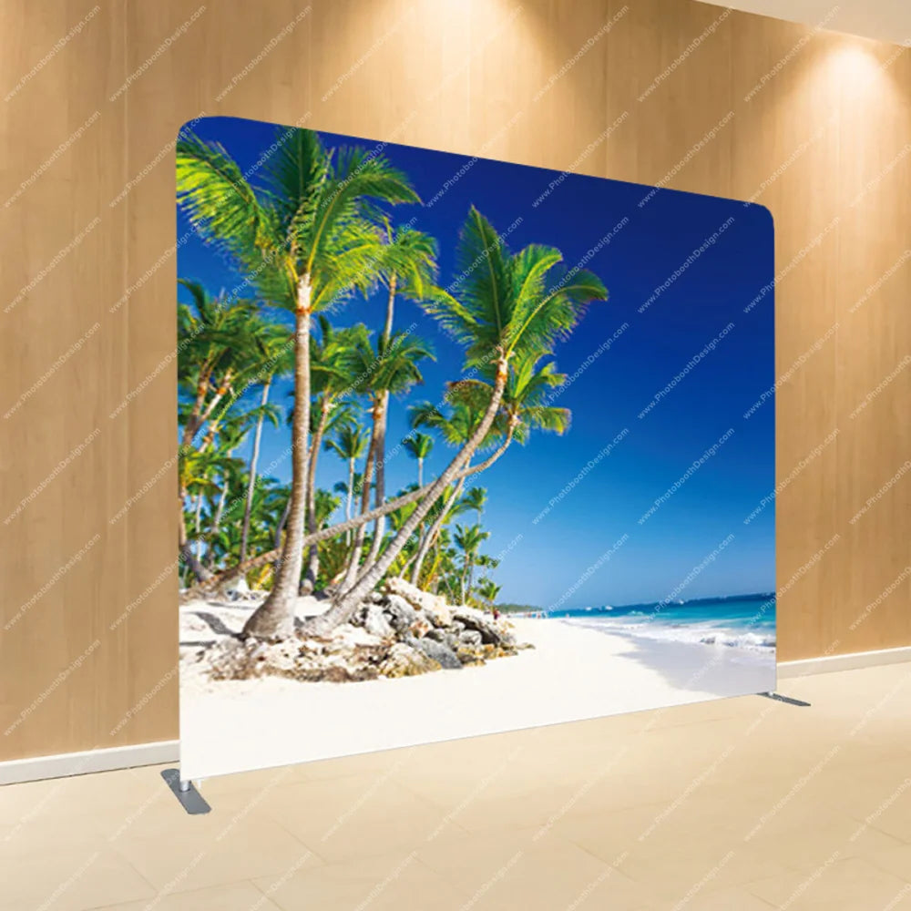 Tropical Beach Paradise - Pillow Cover Backdrop