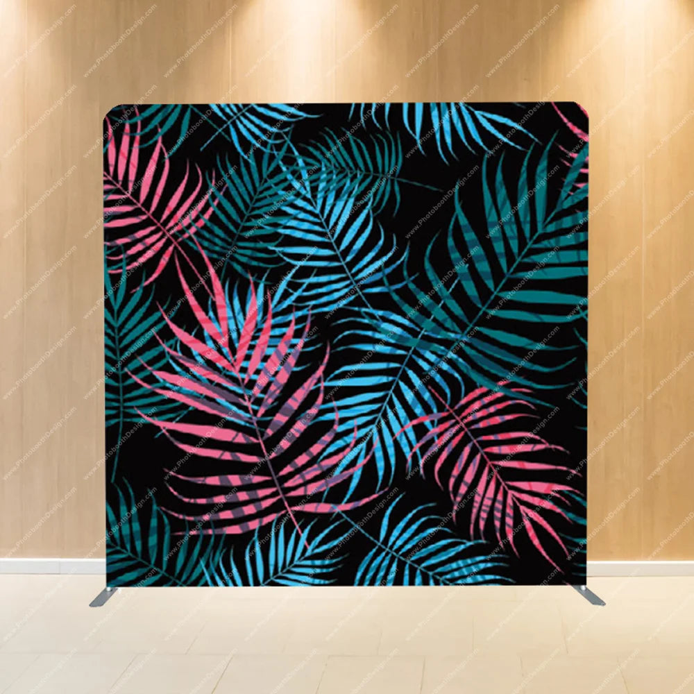 Tropical Neon Palms – Pillow Cover Backdrop