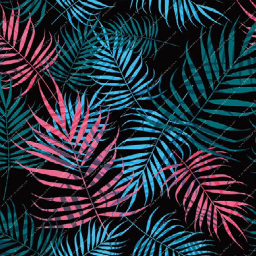 Tropical Neon Palms – Pillow Cover Backdrop