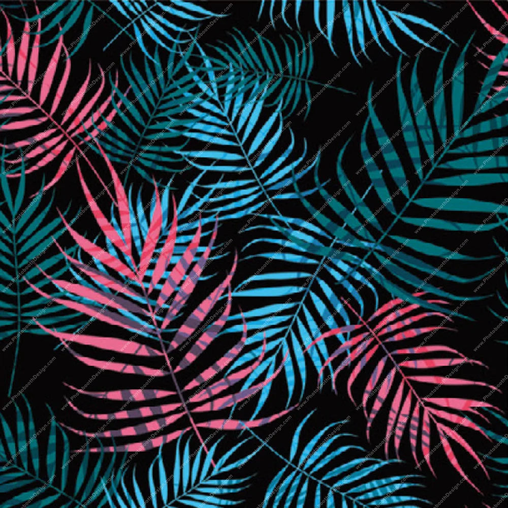 Tropical Night Foliage - Pillow Cover Backdrop Backdrops