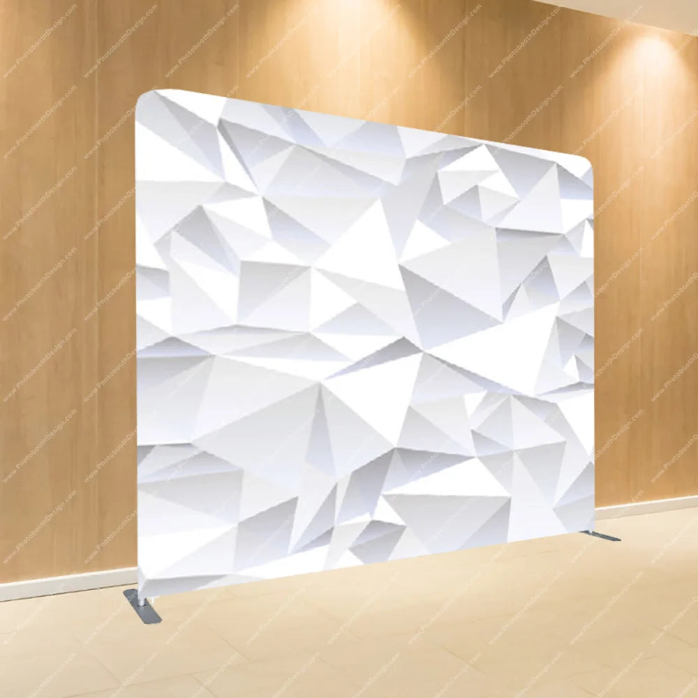 White 3D Facets – Pillow Cover Backdrop