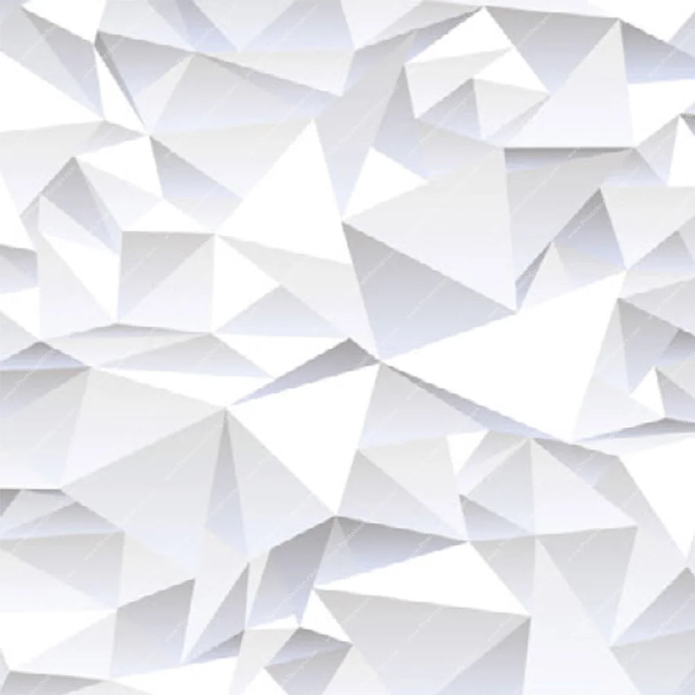 White 3D Facets – Pillow Cover Backdrop
