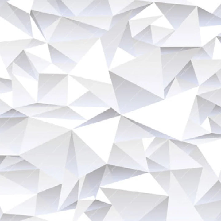White 3D Facets – Pillow Cover Backdrop