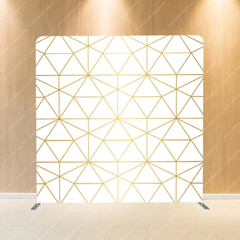 White & Gold Triangles – Pillow Cover Backdrop