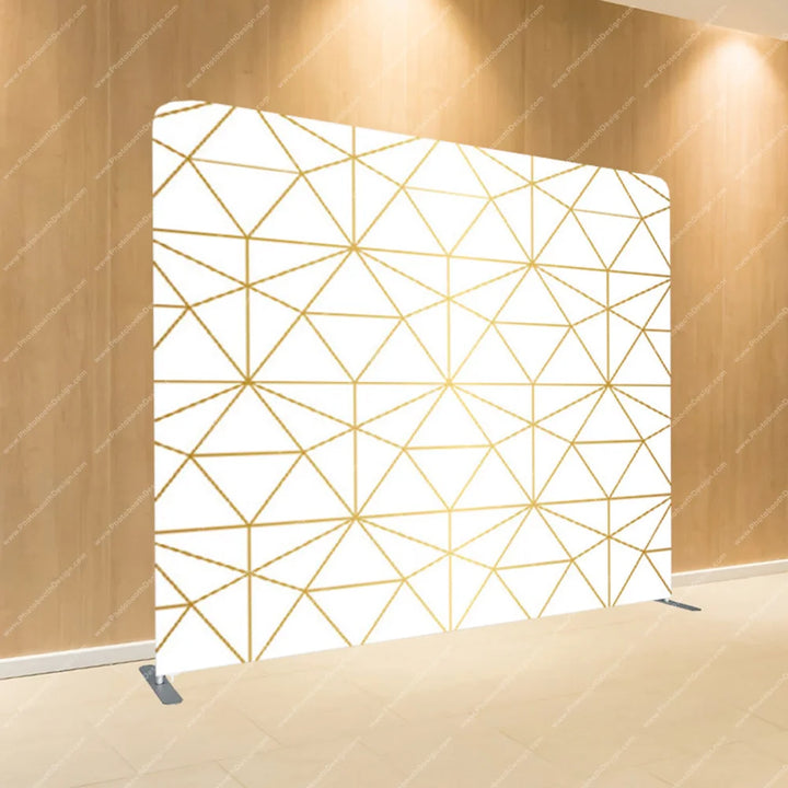 White & Gold Triangles – Pillow Cover Backdrop