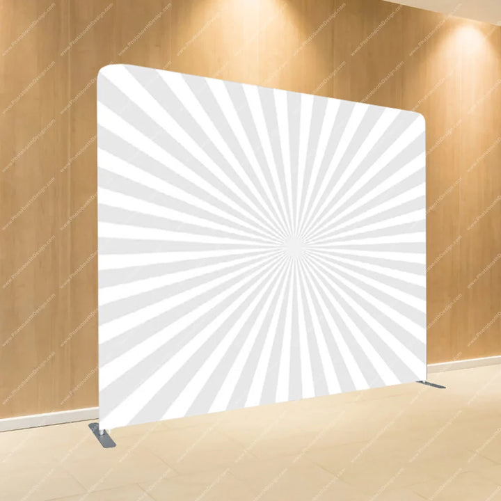 White Radiant Sunburst - Pillow Cover Backdrop
