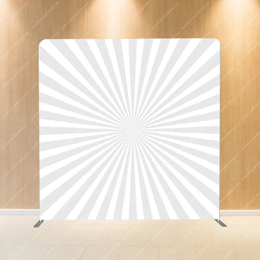 White Radiant Sunburst - Pillow Cover Backdrop