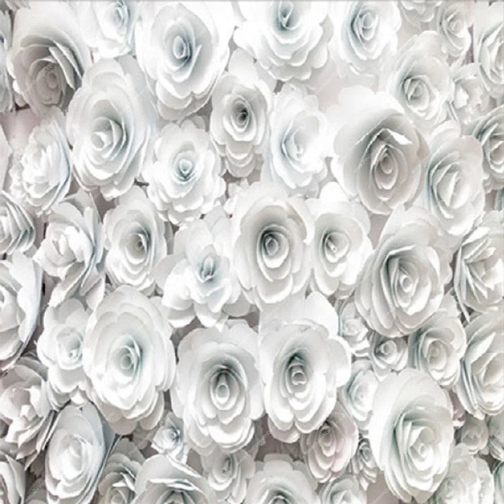 White Rose Garden – Pillow Cover Backdrop