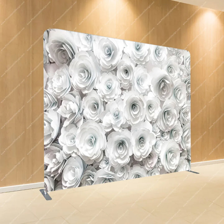 White Rose Garden – Pillow Cover Backdrop