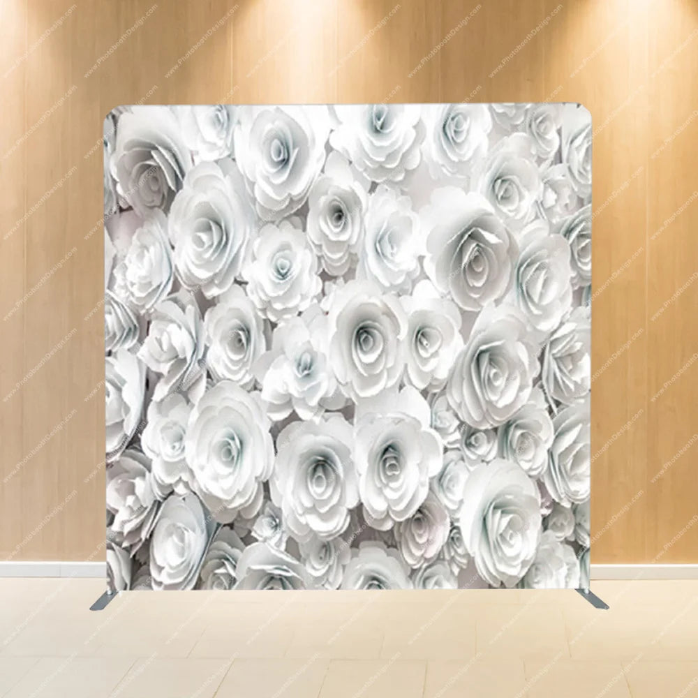 White Rose Wall – Pillow Cover Backdrop