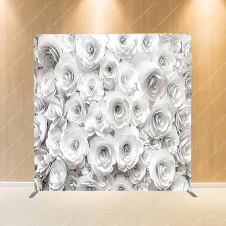 White Rose Wall – Pillow Cover Backdrop
