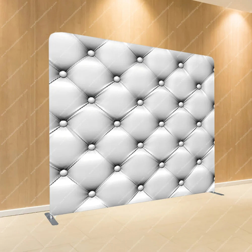 White Tufted Lounge – Pillow Cover Backdrop