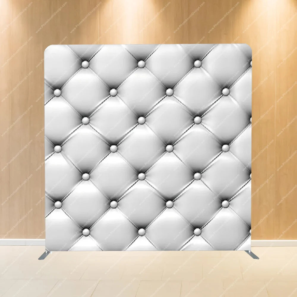 White Tufted Lounge – Pillow Cover Backdrop